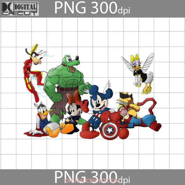 Friends Superheroes Png Goofy Pluto Mickey Donald Duck Captain America Hulk Spiderman Cartoon Images