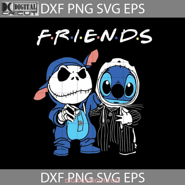 Friends Svg Stitch And Jack Skellington Besties The Nightmare Before Christmas Halloween Cricut File