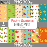 Fruits Seamless Pattern Scrapbook Papers Paper Background Wallpaper 12*12Inches -300Dpi