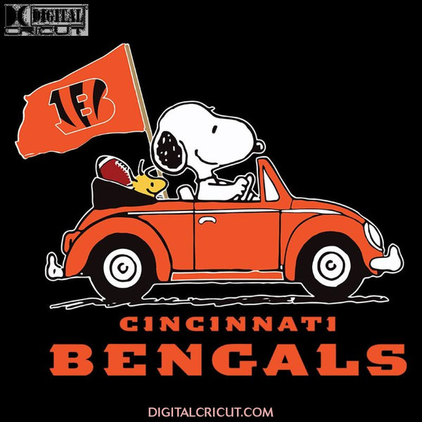 Funny Snoopy Driving Volkswagen Cincinnati Bengals Svg, NFL Svg, Cricut File, Clipart, Car Svg, Football Svg, Cricut File, Clipart, Svg, Png, Eps, Dxf