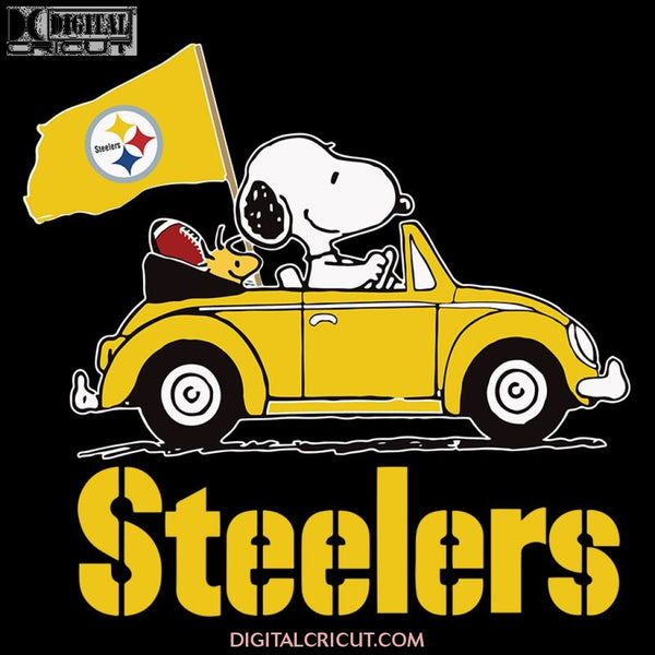 Funny Snoopy Driving Volkswagen Pittsburgh Steelers Svg, NFL Svg, Cricut File, Clipart, Car Svg, Football Svg, Cricut File, Clipart, Svg, Png, Eps, Dxf