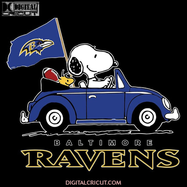 Funny Snoopy Driving Volkswagen Baltimore Ravens Svg, NFL Svg, Cricut File, Clipart, Car Svg, Football Svg, Cricut File, Clipart, Svg, Png, Eps, Dxf