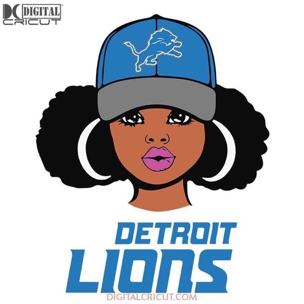 Detroit Lions Black Girl Love Svg, Cricut File, NFL Svg, Sport Svg, Football Svg, Love Svg, Black Woman Svg, Clipart, Svg, Png, Eps, Dxf