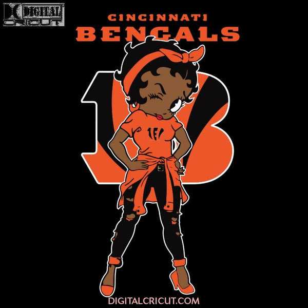 Betty Boop Svg, Cincinnati Bengals Svg, NFL Svg, Football Svg, Cricut File, Clipart, Mickey Svg, Love Football Svg, Png, Eps, Dxf