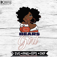 Chicago Bears Girl Svg, NFL Svg, Cricut File, Svg, Football Svg, Black Woman Svg, BLM Svg