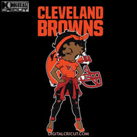 Betty Boop Svg, Cleveland Browns Svg, NFL Svg, Football Svg, Cricut File, Clipart, Mickey Svg, Love Football Svg, Png, Eps, Dxf