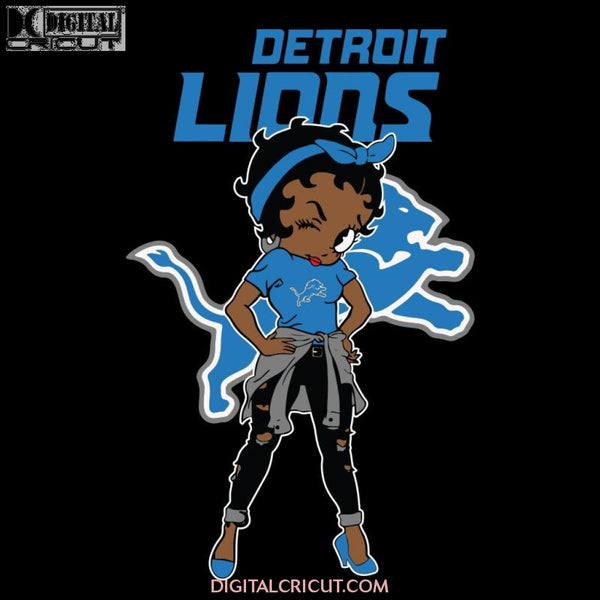 Betty Boop Svg, Detroit Lions Svg, NFL Svg, Football Svg, Cricut File, Clipart, Mickey Svg, Love Football Svg, Png, Eps, Dxf