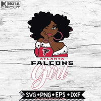 Atlanta Falcons Girl Svg, NFL Svg, Cricut File, Svg, Football Svg, Black Woman Svg, BLM Svg