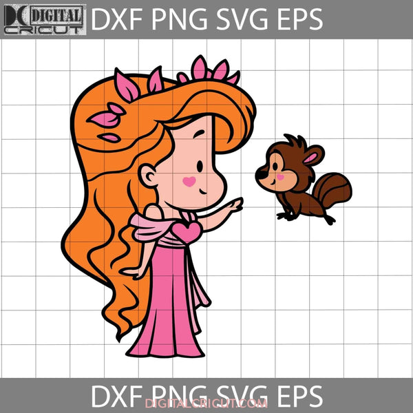 Giselle And Squirrel Cute Svg Little Princess Cartoon Cricut File Clipart Png Eps Dxf