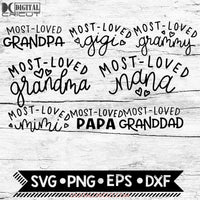Grandpa Svg Nana Family Grandma Love Bundle Png Eps Dxf