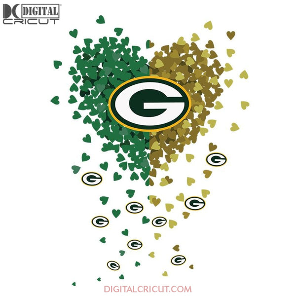 Green Bay Packers Heart Svg, Green Bay Packers Football Heart Svg, Cricut File, Clipart, Football Svg, Sport Svg, NFL Svg, Sport Svg