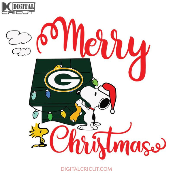 Green Bay Packers Merry Christmas Svg, Cricut File, Clipart, Football Svg, NFL Svg, Sport Svg, Christmas Svg, Snoopy Svg, Png, Eps, Dxf