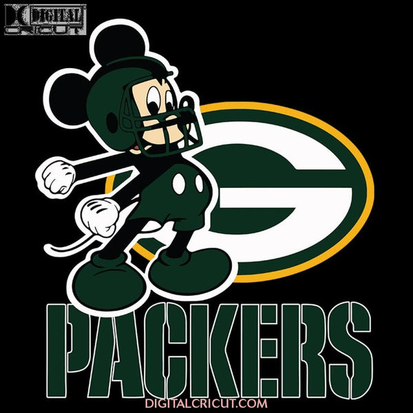 Green Bay Packers Svg, Mickey Svg, Disney Svg, NFL Svg, Cricut File, Clipart, Football Svg, Sport Svg, Love Footbal Svg, Png, Eps, Dxf