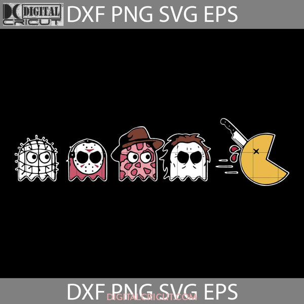 Halloween Pacman Game Pinhead Jason Voorhees Svg Horror Characters Svg Movie Gift Cricut File