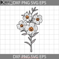 Halloween Pumpkin Flower Svg Cricut File Clipart Png Eps Dxf