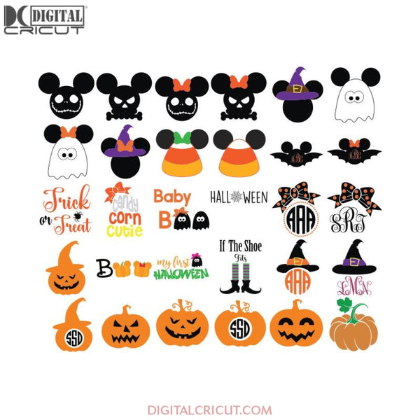 Halloween Svg, Bundle, Svg, Pumpkin Svg, Disney Halloween Svg, Cricut File