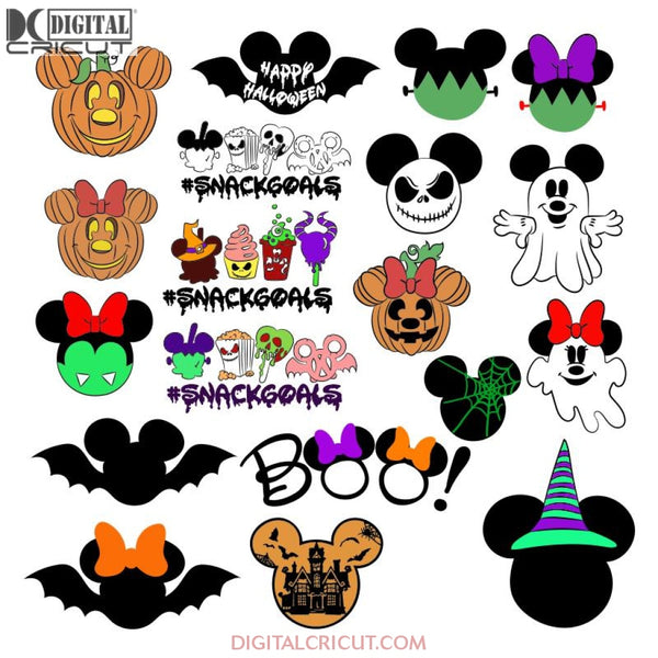 Halloween Svg, Mickey Minnie Svg, Bundle, Pumpkin Svg, Trick Or Treat Svg, Funny Halloween