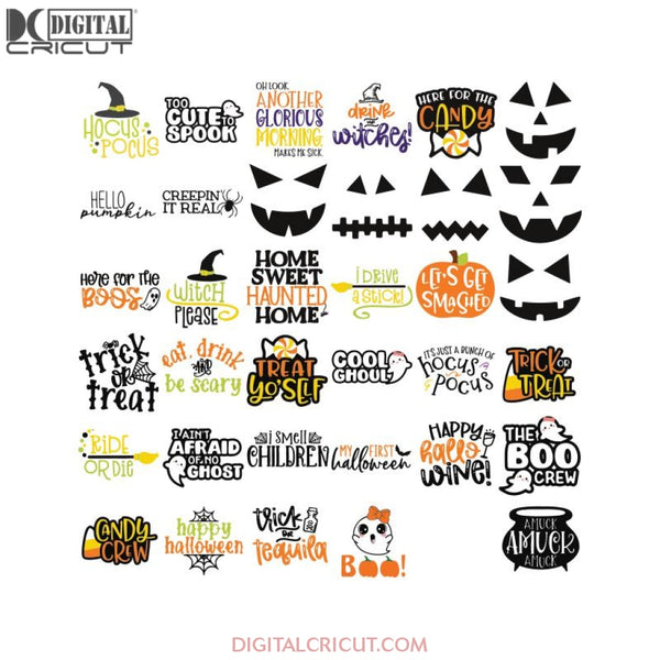 Halloween Svg, Unique Bundle File, Cricut File, Clipart, Fall Svg, Halloween Quotes Svg, Silhouette, Svg, Png, Eps, Dxf