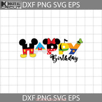 Happy Birthday Svg Mickey Minnie Pluto Goofy Cartoon Cricut File Clipart Png Eps Dxf