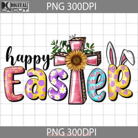 Happy Easter With Cross Png Jesus Rabbit Easters Day Digital Images 300Dpi