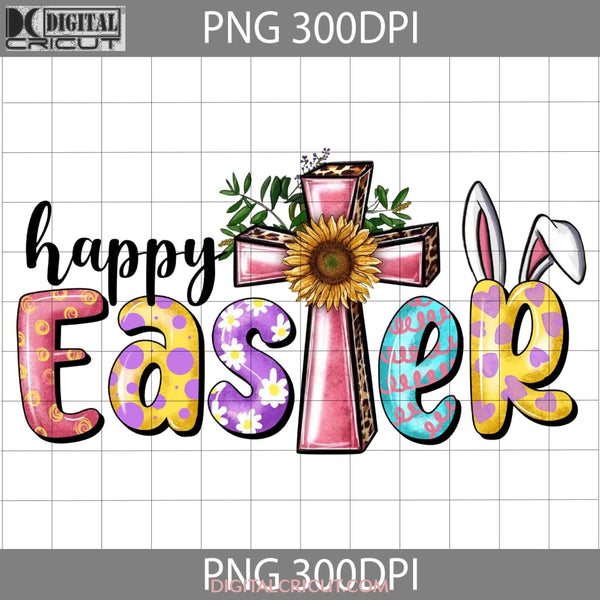 Happy Easter With Cross Png Jesus Rabbit Easters Day Digital Images 300Dpi