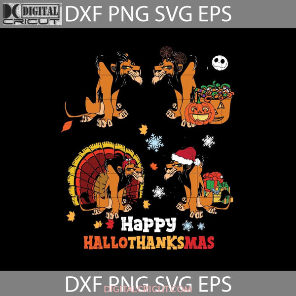 Happy Hallothanksmas Svg Halloween Thanksgiving Svg Christmas Cricut File Clipart Png Eps Dxf