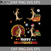 Happy Hallothanksmas Svg Halloween Thanksgiving Svg Christmas Cricut File Clipart Png Eps Dxf