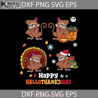 Happy Hallothanksmas Svg Halloween Thanksgiving Svg Christmas Cricut File Clipart Png Eps Dxf