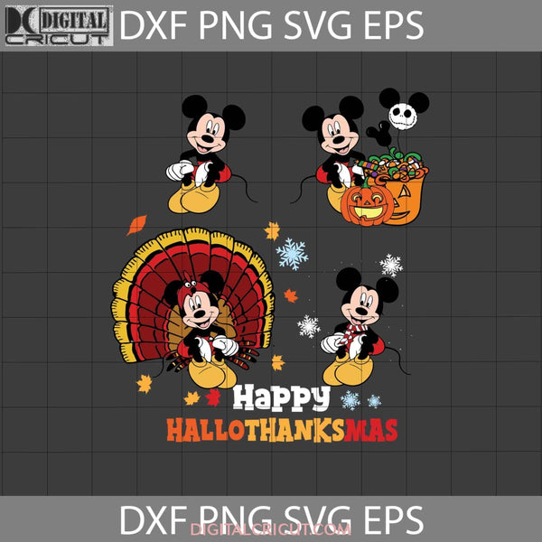 Happy Hallothanksmas Svg Halloween Thanksgiving Svg Christmas Cricut File Clipart Png Eps Dxf