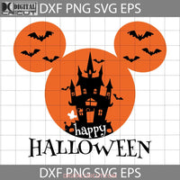 Happy Halloween Mickey Castle Ears Svg Cricut File Clipart Png Eps Dxf