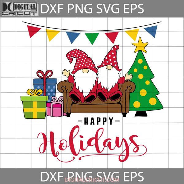 Happy Holiday Svg Santa Claus Christmas Tree Svg Cricut File Clipart Png Eps Dxf