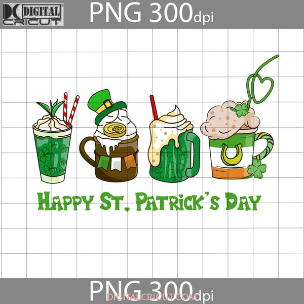 Happy St. Patricks Day Png Coffe Latte Drinking Coffee St.patricks Digital Images 300Dpi