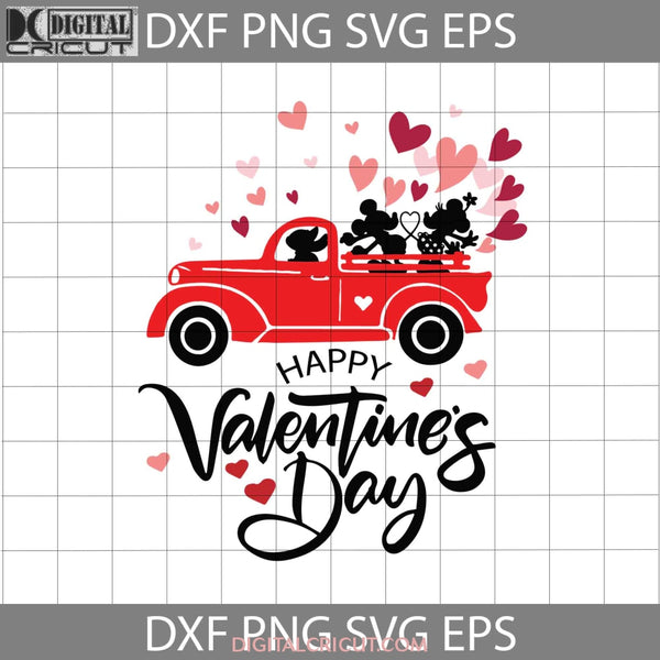 Happy Valentines Day Truck Svg Heart Cricut File Clipart Png Eps Dxf