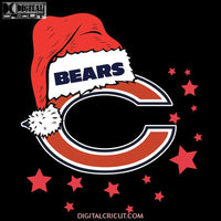 Chicago Bears Packers Hat Santa Svg, Cricut File, Clipart, Football Svg, NFL Svg, Sport Svg, Christmas Svg, Png, Eps, Dxf