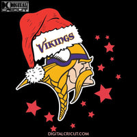 Minnesota Vikings Hat Santa Svg, Cricut File, Clipart, Football Svg, NFL Svg, Sport Svg, Christmas Svg, Png, Eps, Dxf