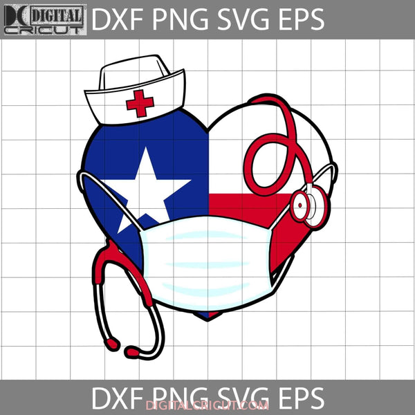 Heart America Stethoscope Nurse Svg 4Th Of July Independence Day Cricut File Clipart Png Eps Dxf