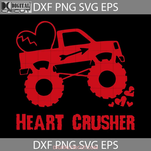 Heart Crusher Svg Truck Valentines Day Cricut File Clipart Png Eps Dxf