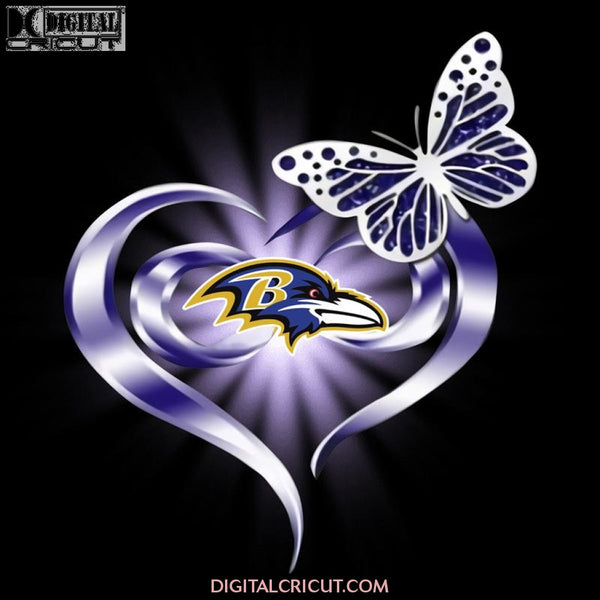 Baltimore Ravens Heart PNG, NFL PNG, Sport Png, Football Png, Printable Png 300 DPI