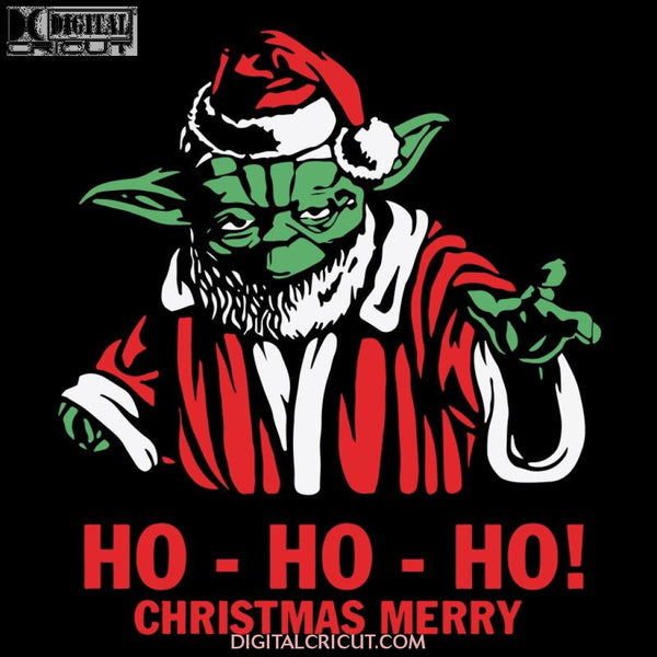 Star Wars Ho Ho Ho Christmas Merry Svg, Cricut File, Clipart, Yoda Svg, Star Wars Svg, Christmas Svg
