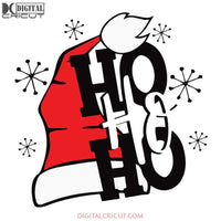 Ho Ho Ho Hat Santa Svg, Snow Svg, Cool Svg, Christmas Svg, Merry Christmas Svg, Cricut File, Clipart, Funny Christmas Svg, Png, Eps, Dxf