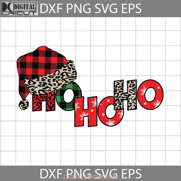 Hohoho Svg Leopard Santa Hat Svg Christmas Gift Cricut File Clipart Png Eps Dxf