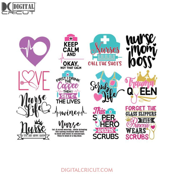 HUGE Nurse Svg, Bundle, Nurse Svg, Cricut File, Nurse Life Svg, Nurse Queen