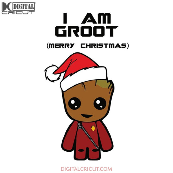 I Am Groot Merry Christmas Svg, Santa Svg, Snowman Svg, Christmas Svg, Merry Christmas Svg, Bake Svg, Cake Svg, Cricut File, Clipart, Svg, Png, Eps, Dxf