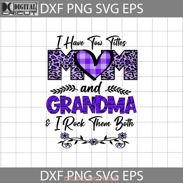 I Have Two Titles Mom And Grandma Rock Them Both Svg Blue Leopard Happy Mothers Day Svg Cricut File