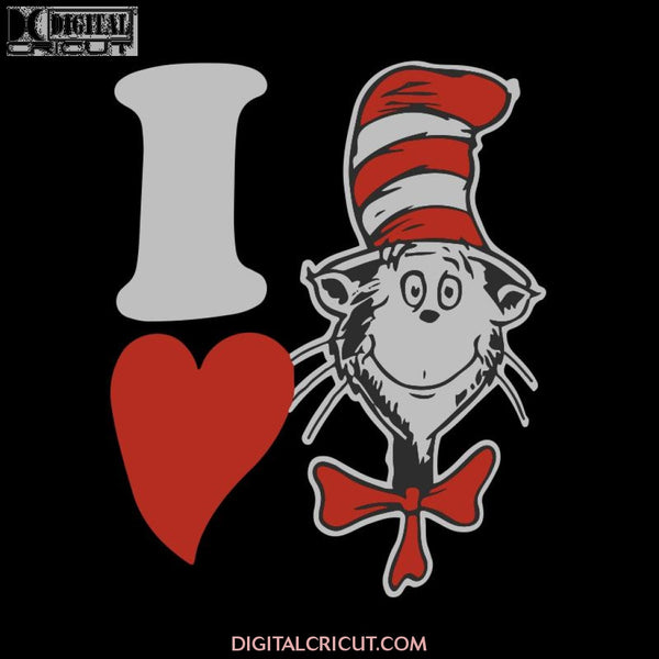I Love Cat Svg, The Cat In The Hat Svg, Dr. Seuss Svg, Dr Seuss Svg, Thing One Svg, Thing Two Svg, Fish One Svg, Fish Two Svg, The Rolax Svg, Png, Eps, Dxf