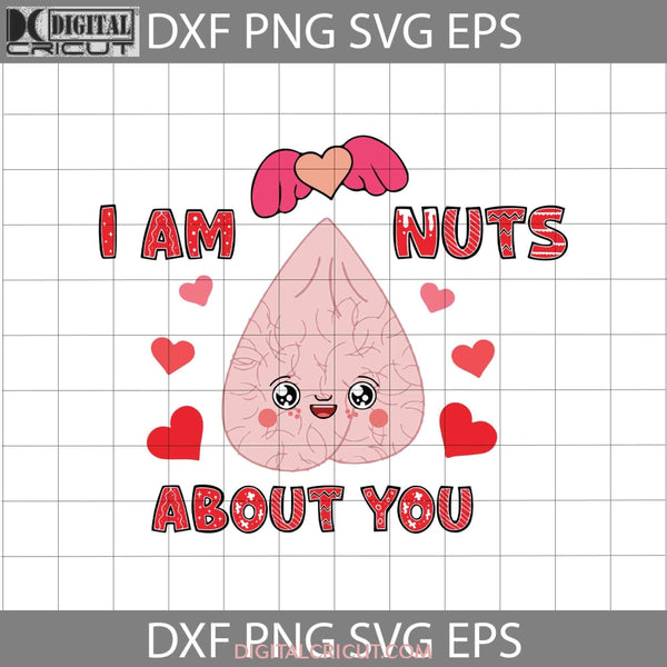 Im Nuts About You Svg Pink Love Heart Penis Svg Valentines Day Cricut File Clipart Gift Png Eps Dxf