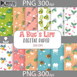 Insects Seamless Pattern Digital Papers Scrapbook Paper Background 12*12Inches -300Dpi