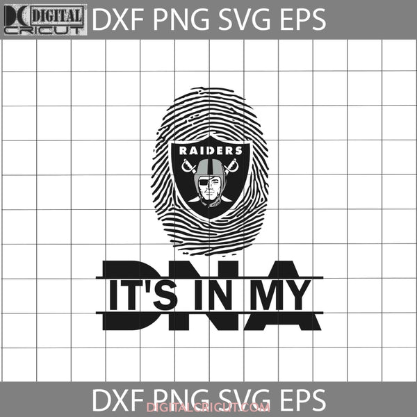 Its In My Dna Svg Oakland Raiders Fingerprint Svg Nfl Love Football Team Cricut File Clipart Png Eps