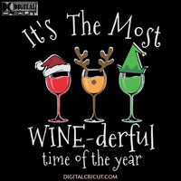 It's The Most Wine Derful Time Of The Year Svg, Wine Svg, Santa Svg, Snowman Svg, Christmas Svg, Merry Christmas Svg, Bake Svg, Cake Svg, Cricut File, Clipart, Svg, Png, Eps, Dxf