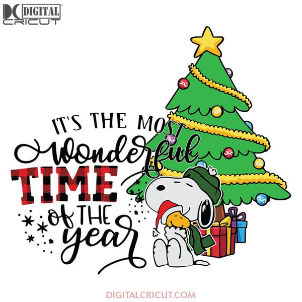 It's The Most Wonderful Time Of The Year Svg, Christmas Svg, Cricut File, Clipart, Snoopy Svg, Disney Christmas Svg, Merry Christmas Svg, Disney Svg